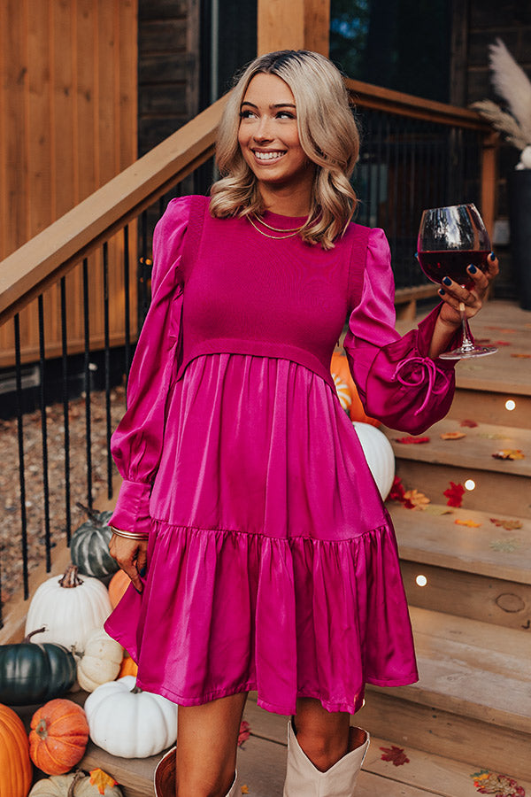 shift skater dress PrettyLittleThing Women's Tall Soft Touch V Neck Long Sleeve Shift Dress in Chocolate