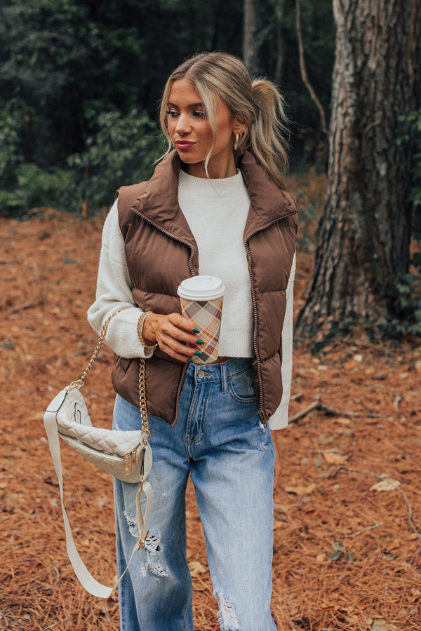 Venture Out Puffer Vest in Chestnut