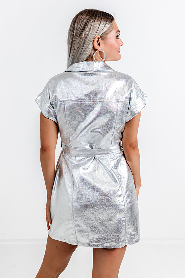 Tracking Promises Metallic Dress