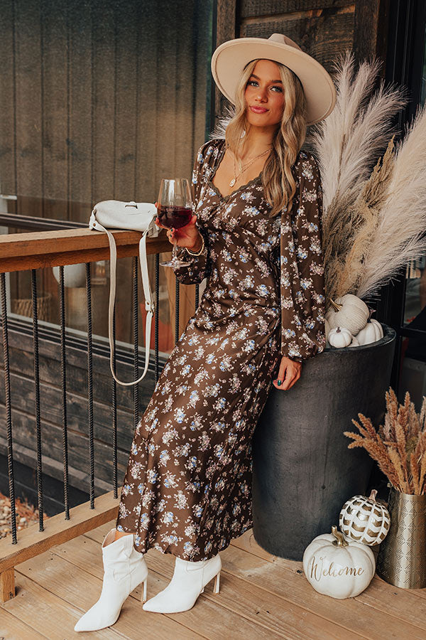 Original Dream Satin Floral Maxi In Martini Olive Impressions Online Boutique Original Dream Satin Floral Maxi In Martini Olive Impressions Online Boutique