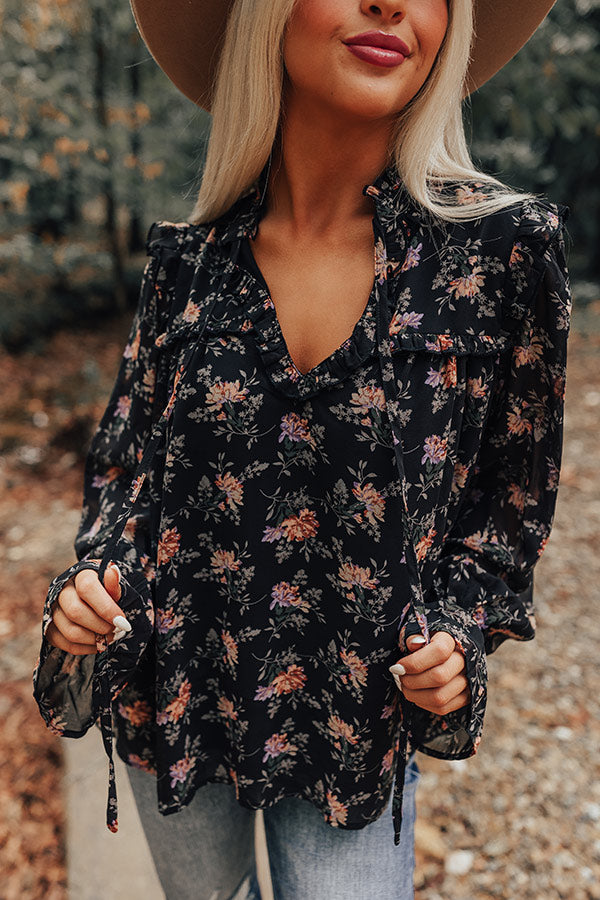 Feel The Romance Floral Shift Top   