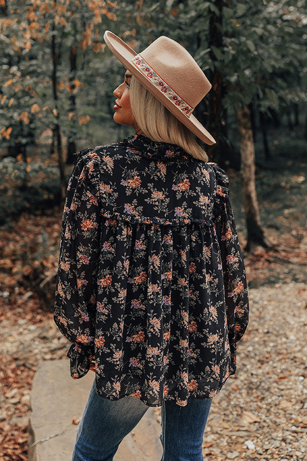 Feel The Romance Floral Shift Top