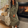 Original Dream Satin Floral Maxi In Olive Image - 1
