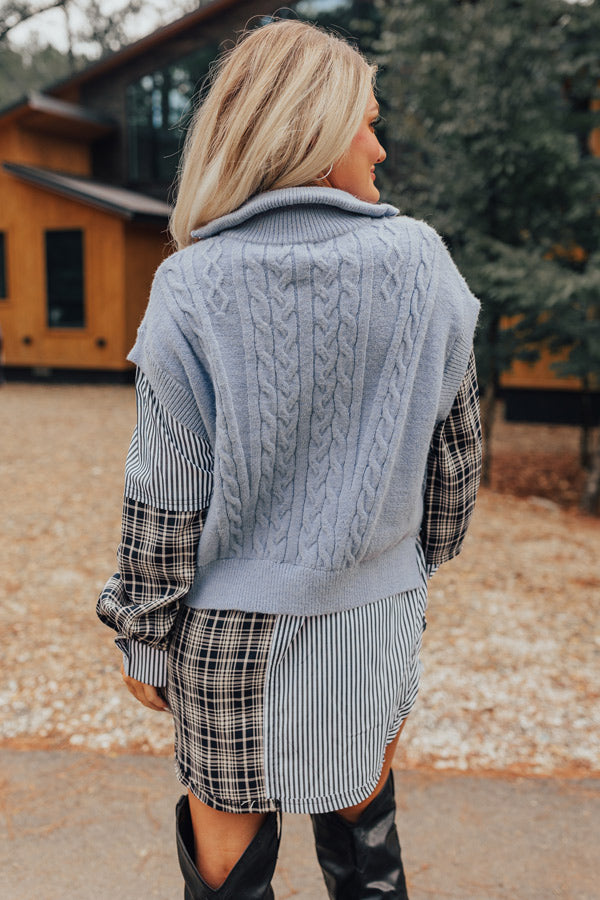 Grey plaid outlet sweater