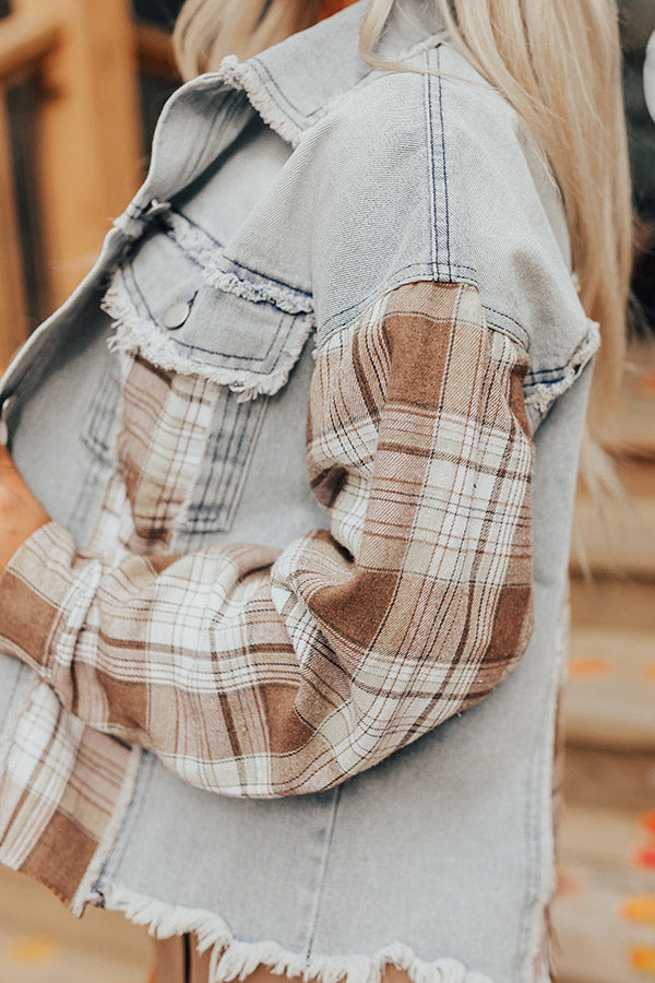 Fall Latte Denim Jacket