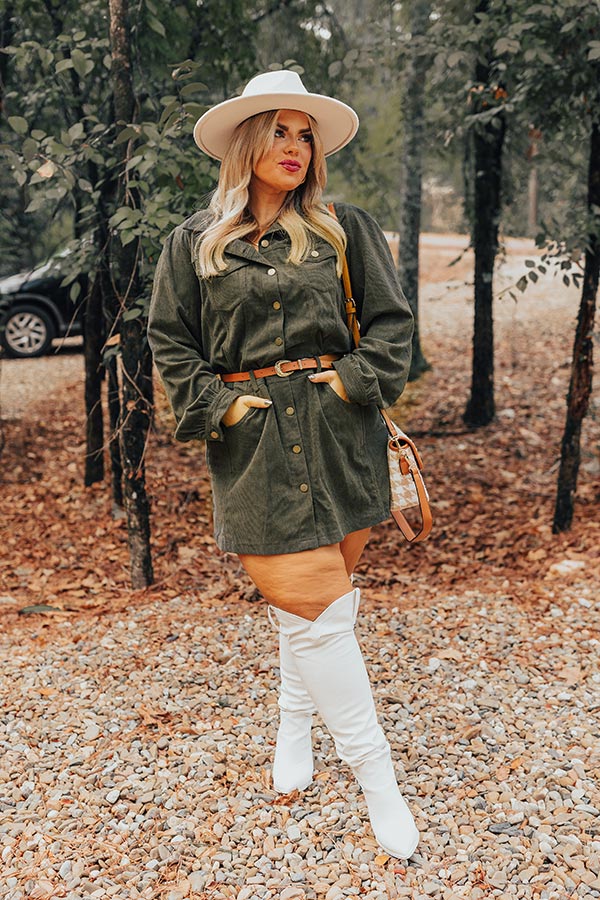 Cinnamon Lane Corduroy Mini Dress Curves