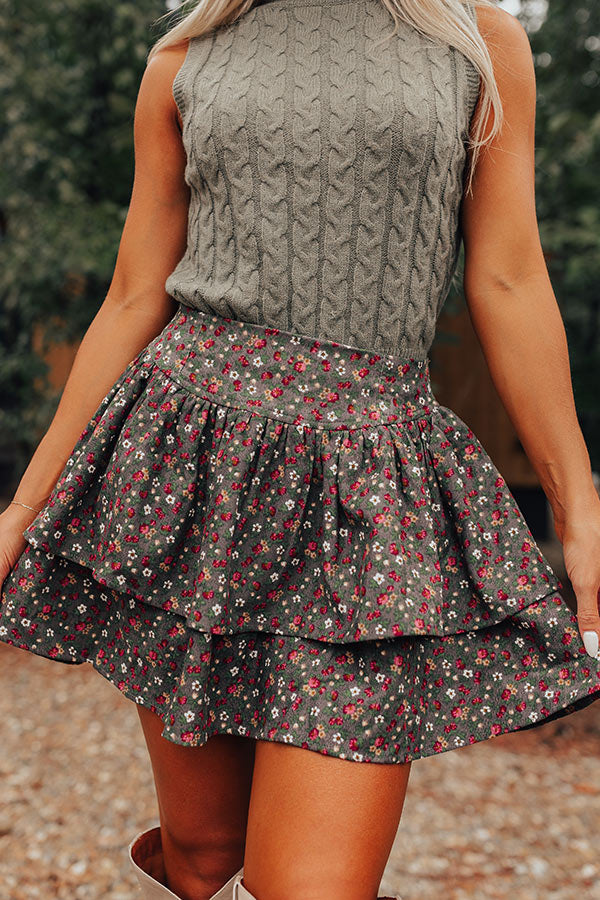 The Evelyn High Waist Floral Skirt