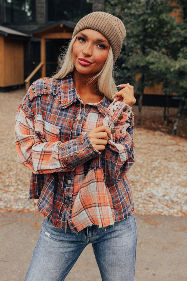 Autumn Vibes Plaid Button Up