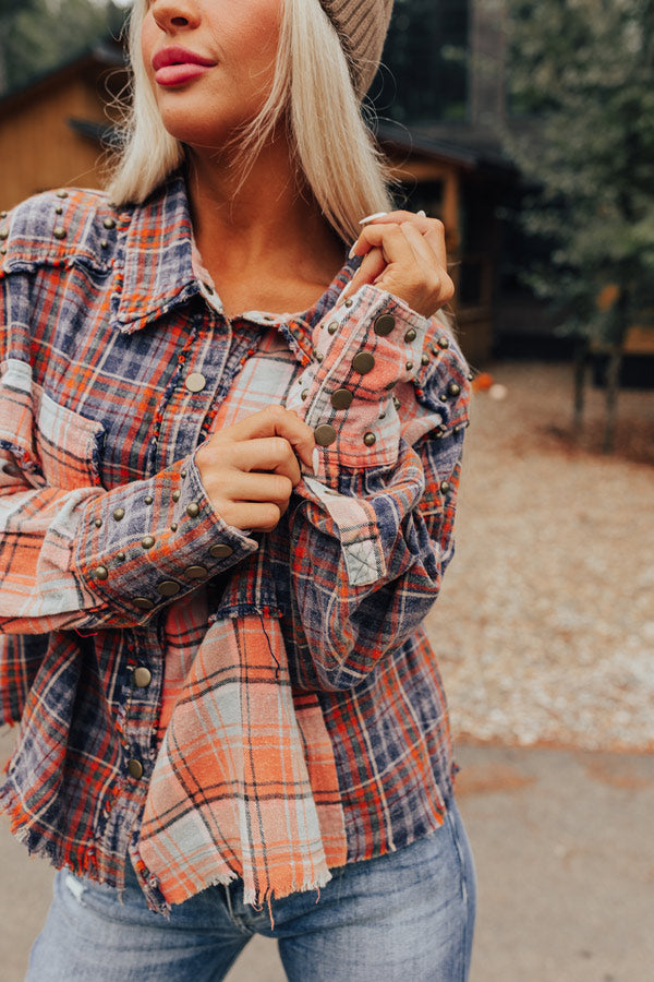 Autumn Vibes Plaid Button Up