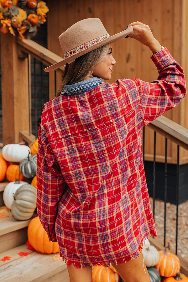 Cool Weather Inclined Plaid Top