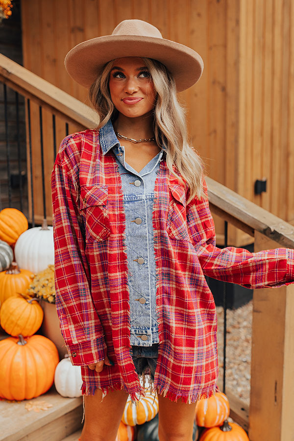 Cool Weather Inclined Plaid Top