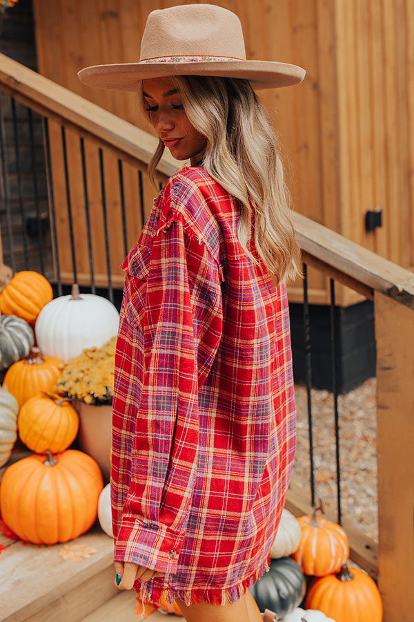 Cool Weather Inclined Plaid Top