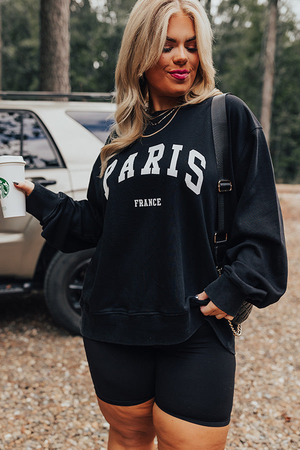 Paris Graphic Sweatshirt Curves