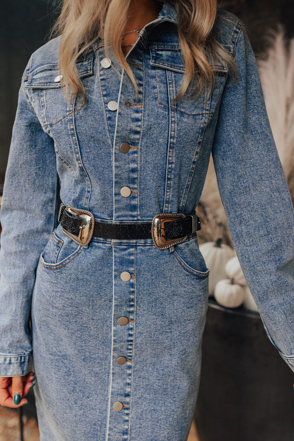 For The Record Denim Midi – Impressions Online Boutique