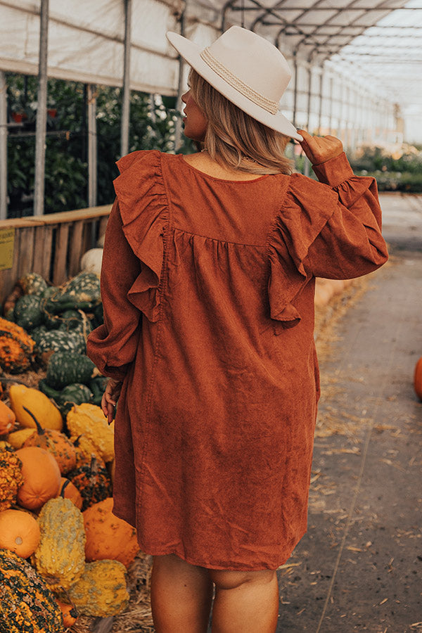 Boston Chill Corduroy Dress in Rust Curves Impressions Online Boutique Boston Chill Corduroy Dress in Rust Curves Impressions Online Boutique