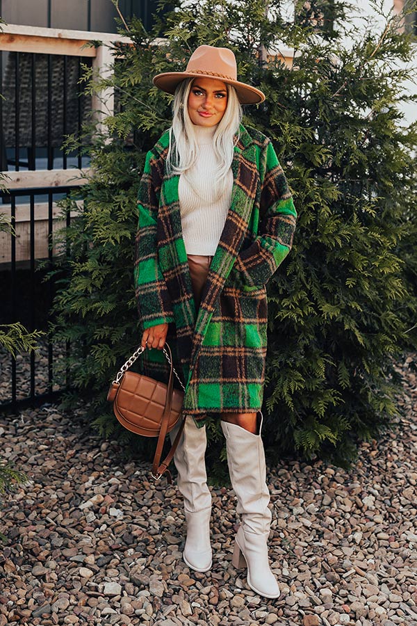 Better Than Fiction Plaid Coat