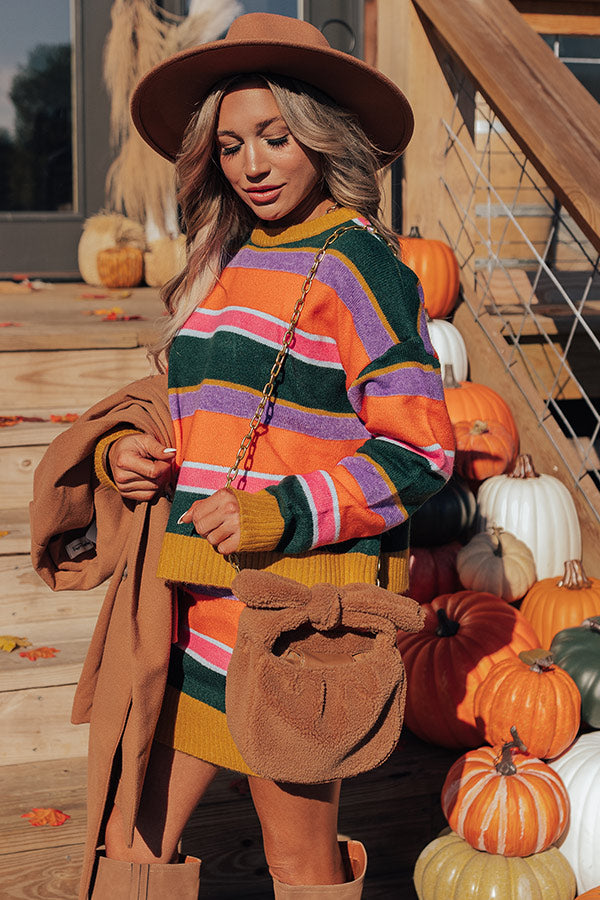 Confidence Is Everything Sherpa Purse In Mocha