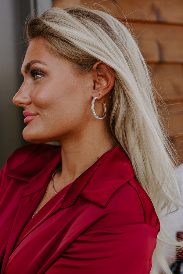 Feels Like Love Hoop Earrings In Gold