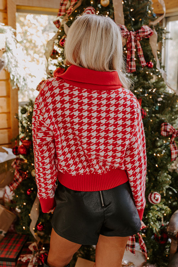 On The Way Houndstooth Sweater