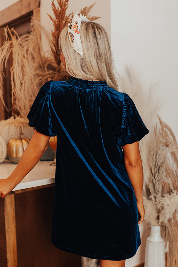 blue velvet mini dress Modern Marvel Velvet Mini Dress In Blue – Impressions Online Boutique