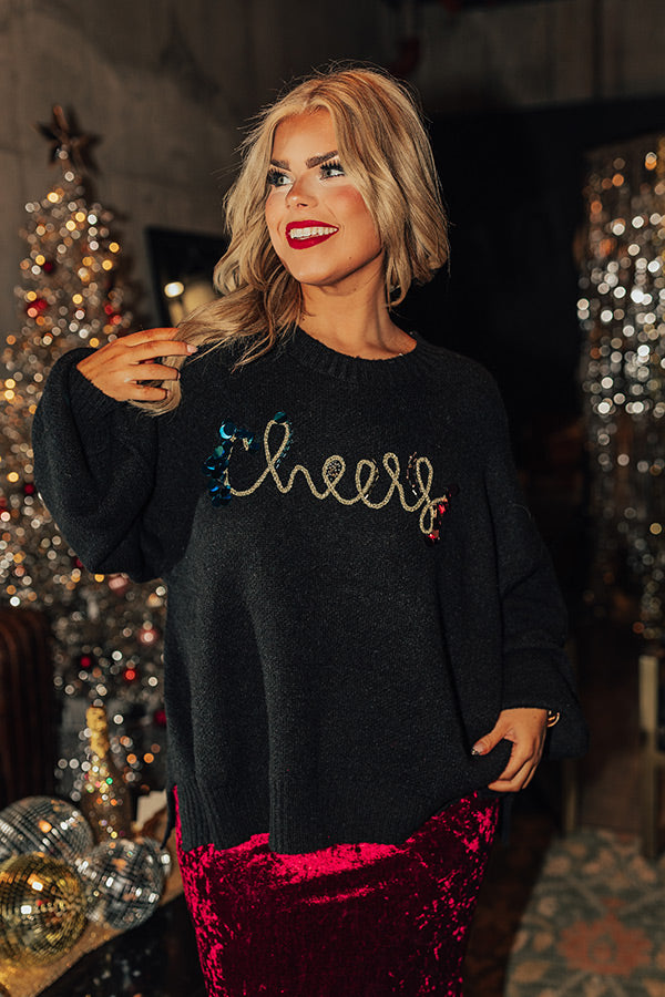 Cheers Beaded Sweater Curves