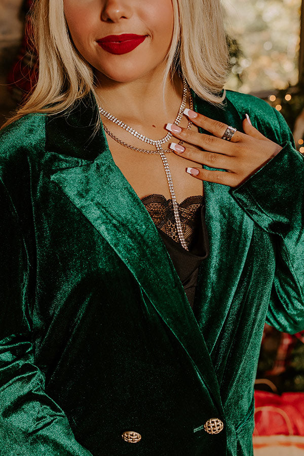 Chic And Sparkling Rhinestone Necklace In Gold