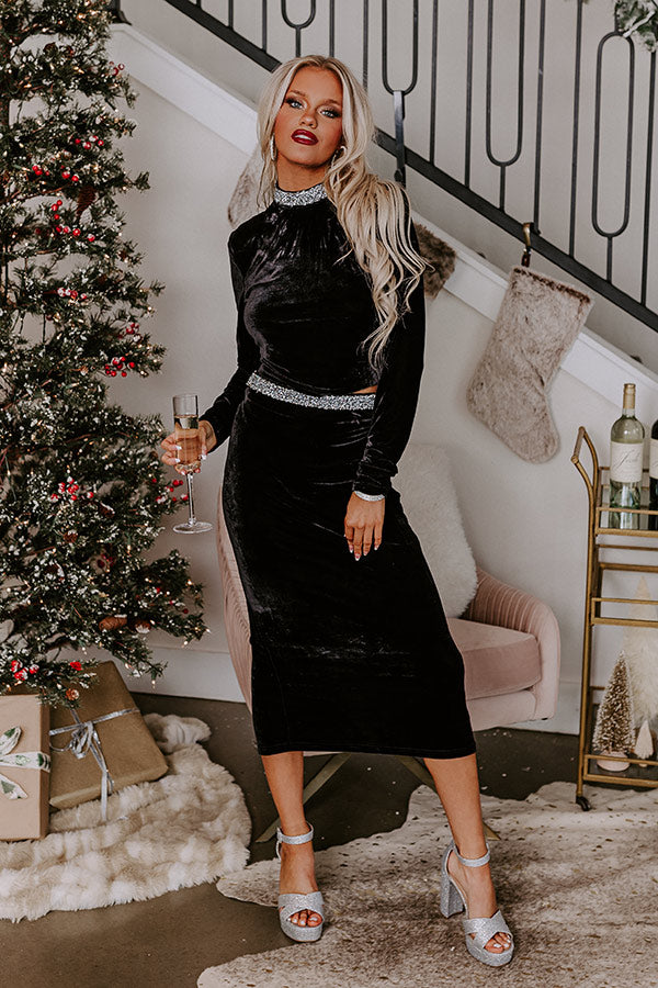 Luxury Line Velvet Skirt