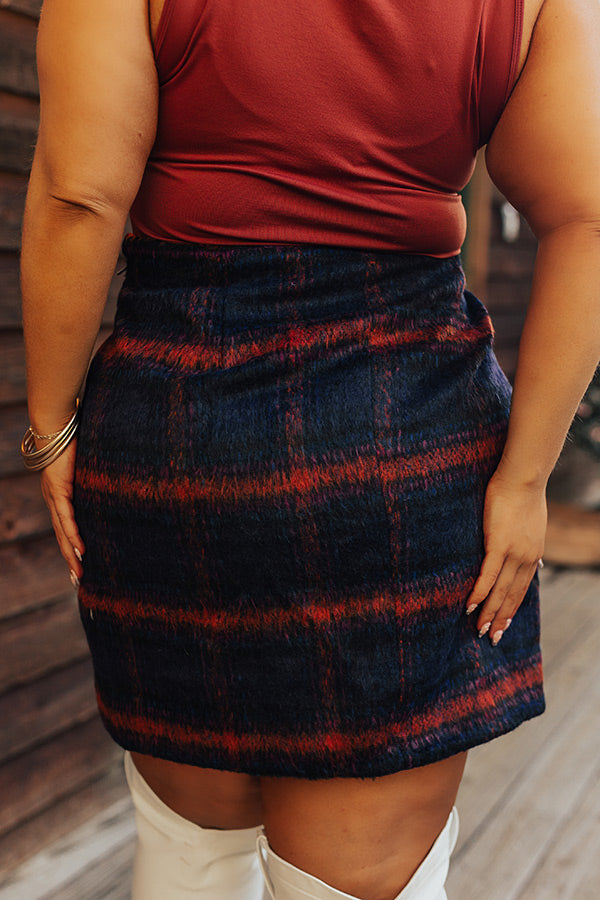 Fall Frenzy Plaid Skirt Curves