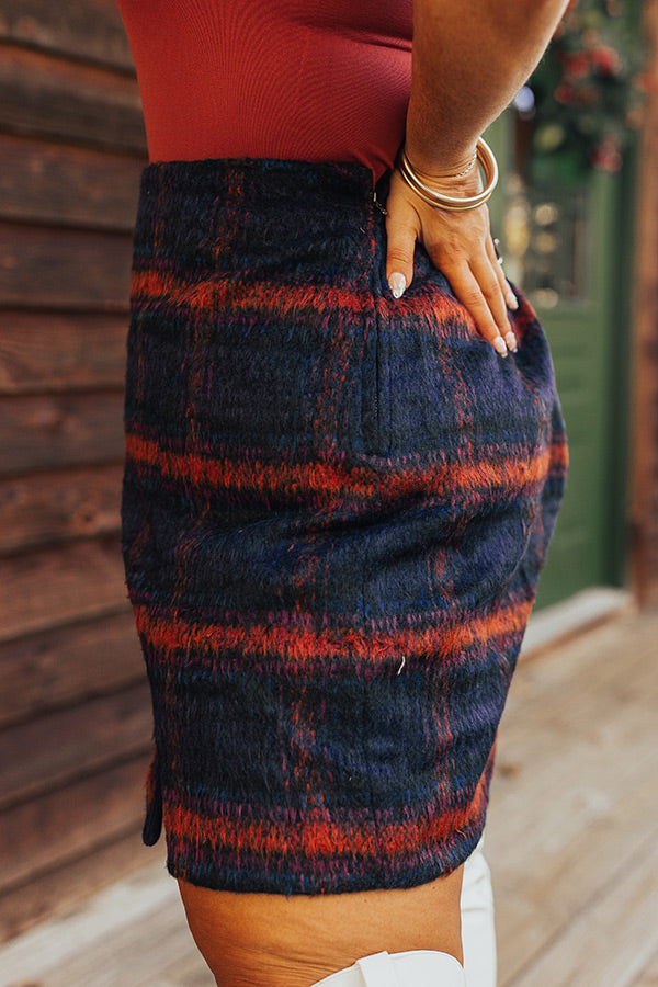 Fall Frenzy Plaid Skirt Curves