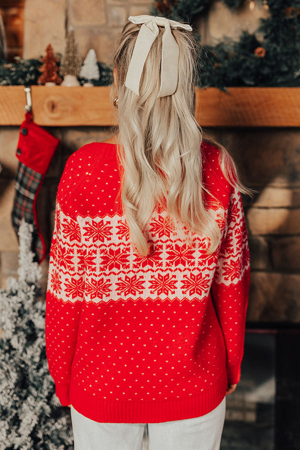 First Snow Feels Knit Sweater in Red