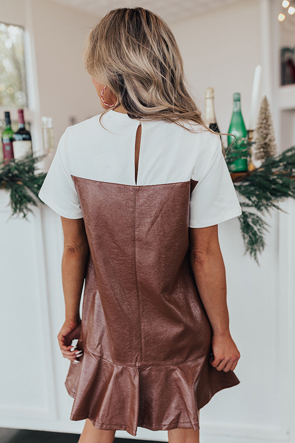 Dare To Dream Faux Leather Mini Dress In Brown Impressions Online Boutique Dare To Dream Faux Leather Mini Dress In Brown Impressions Online Boutique