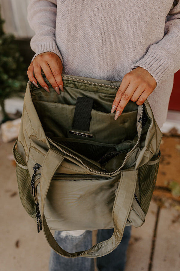 Tomorrow Is A New Day Tote In Sage