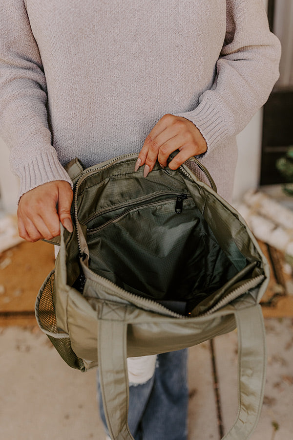 Tomorrow Is A New Day Tote In Sage