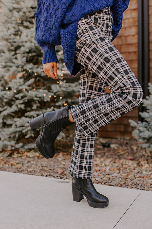 The Grover Faux Leather Boot In Black