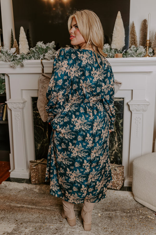Chic And Charming Floral Midi Curves