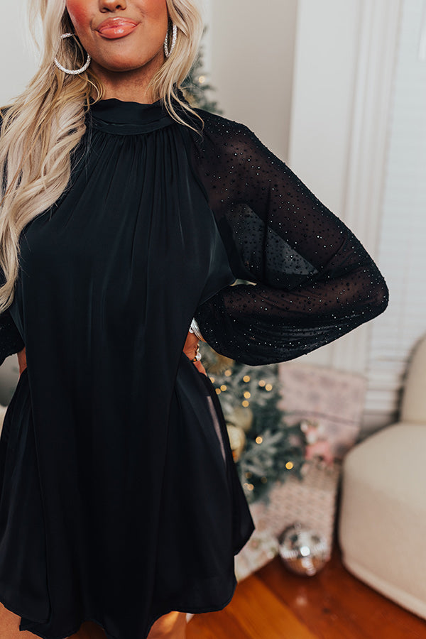 A Night In Paris Embellished Dress In Black A Night In Paris Embellished Dress In Black
