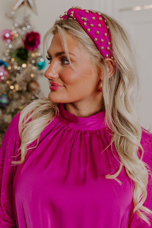 Buttercup Kisses Embellished Headband In Orchid