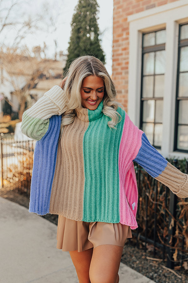 Whistling Woods Colorblock Knit Sweater Image - 1