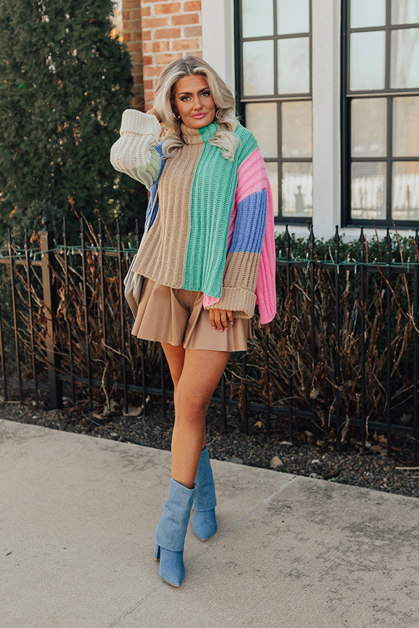 Whistling Woods Colorblock Knit Sweater Image - 4