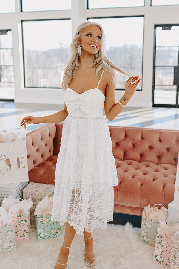 Lovely In Lace Tiered Midi S / ivory Lovely In Lace Tiered Midi S / ivory