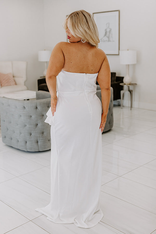 The Alanna Glitter Maxi Dress Curves 2XL / White The Alanna Glitter Maxi Dress Curves 2XL / White
