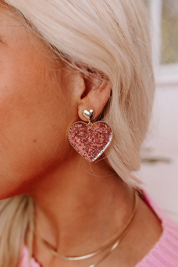 Endless Love Earrings In Pink