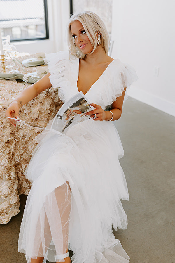 christmas bells are ringing wedding dress Wedding Bells Ringing Tulle Maxi Dress