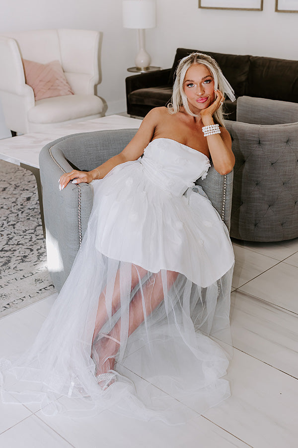 Work the Aisle Tulle Maxi Dress L / White Work the Aisle Tulle Maxi Dress L / White