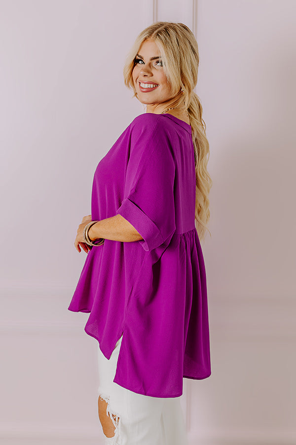City Escape Shift Top in Orchid Curves
