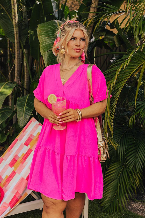 Cool Cruise Shift Dress in Hot Pink Curves Impressions Online Boutique Cool Cruise Shift Dress in Hot Pink Curves Impressions Online Boutique