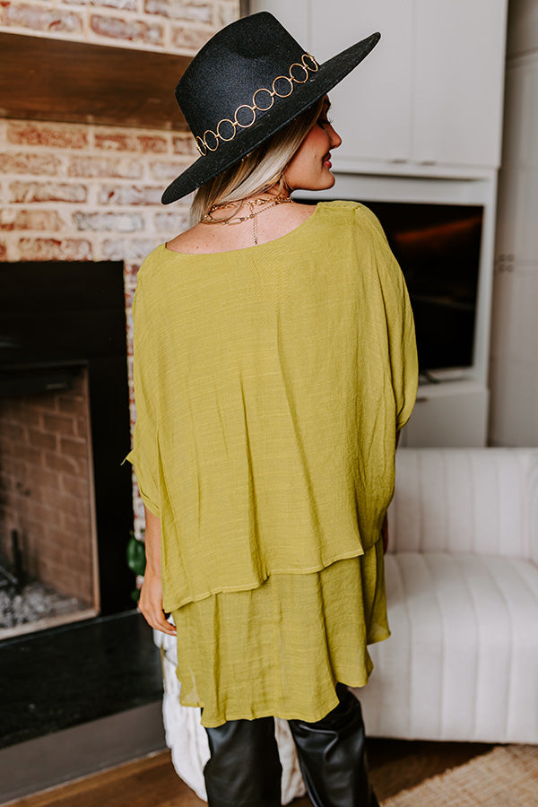 Tranquil Time Shift Top In Lime Punch