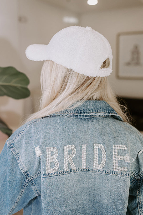 Bride Embroidered Sherpa Baseball Cap