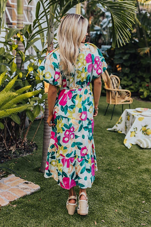 Porch Swing At Sunset Floral Midi S / Limpet Shell