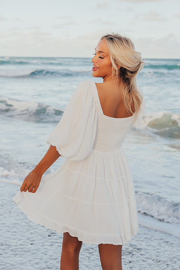 white smocked mini dress Endless Rose